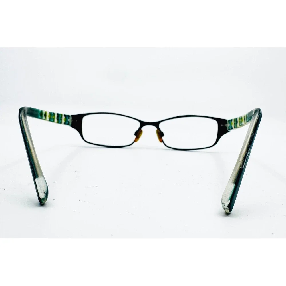 Kliik Eyeglasses Womens Black Teal Harlequin Pattern K-478 915 47-16-135